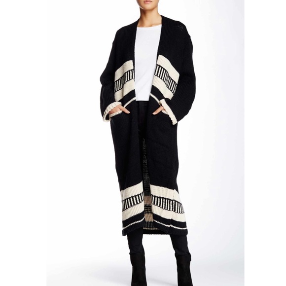 Long Knit Sweater in Black